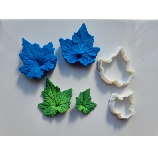 Silicone veiner, Ivy leaf, (mold size) ~ 5.5*6.5 cm + 2 cutters (3.4 cm long, 5 cm long)