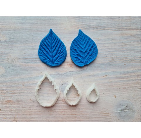 Silicone veiner, Raspberry leaf, style 3, set or individually