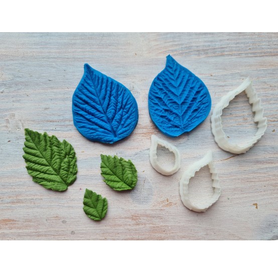 Silicone veiner, Raspberry leaf, style 3, set or individually