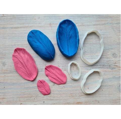 Silicone veiner, Tulip petal texture, style 2, set or individually