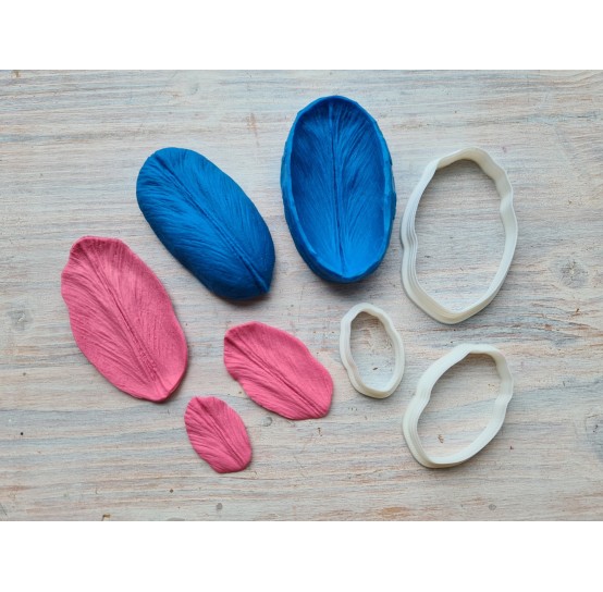 Silicone veiner, Tulip petal texture, style 2, set or individually