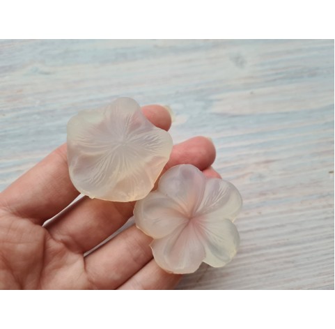 Silicone veiner, Flower texture, style 1, ~ 3.5 cm + 3 cutters 3.2 cm, 2.5 cm, 1.9 cm, set or individually