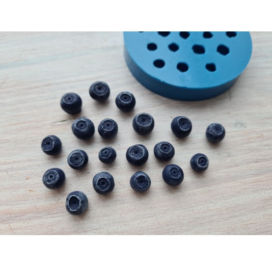 Silicone mold, Wild blueberry, natural, 19 elements, ~ Ø 0.7-1 cm, H:0.7-0.9 cm