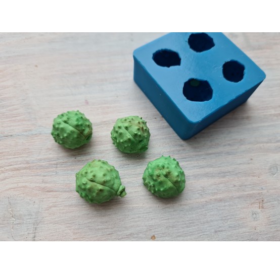 Silicone mold, Chestnut, 4 pcs., ~ 1.6*1.6 cm, H:1.1 cm, 1.6*2 cm, H:1.3 cm