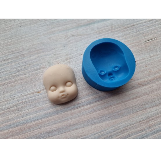 Silicone mold, Doll face, style 7, Nr. 2, ~ 2.8*3.6 cm, H:1.2 cm