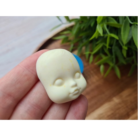 Silicone mold, Doll face, style 7, Nr. 2, ~ 2.8*3.5 cm, H:1.2 cm