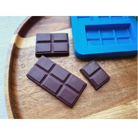 Silicone mold, Chocolate, style 56, 3 elements, ~ 1.9-2.8*2.7-5.4 cm, H:0.6-0.7 cm