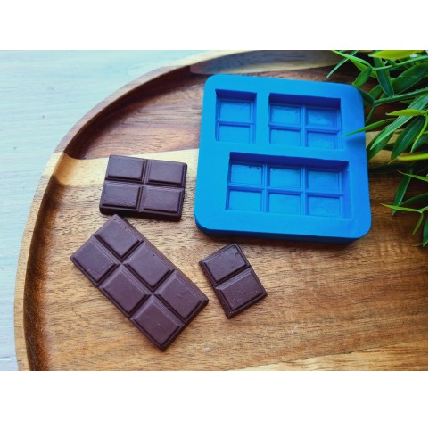 Silicone mold, Chocolate, style 56, 3 elements, ~ 1.9-2.8*2.7-5.4 cm, H:0.6-0.7 cm