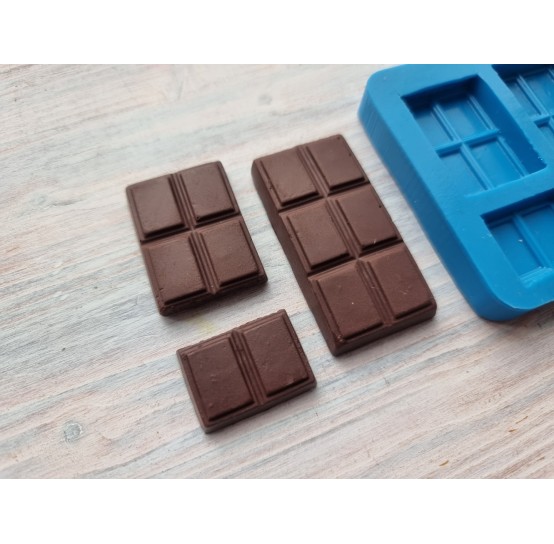 Silicone mold, Chocolate piece 36, 3 pcs., ~ 2.6 cm, 3.6 cm, 5.4 cm