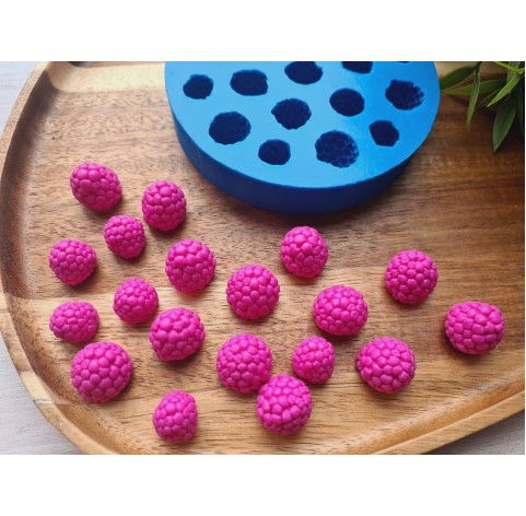 Silicone mold, Natural raspberry, conical, 19 elements, ~ Ø 1.3-1.7 cm, H:1.3-1.5 cm