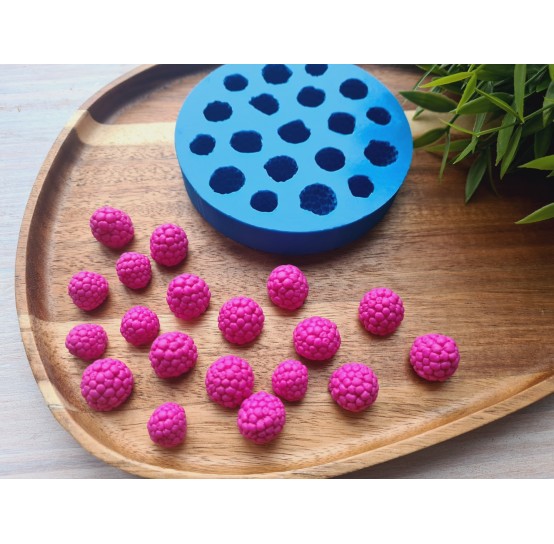 Silicone mold, Natural raspberry, conical, 19 elements, ~ Ø 1.3-1.7 cm, H:1.3-1.5 cm
