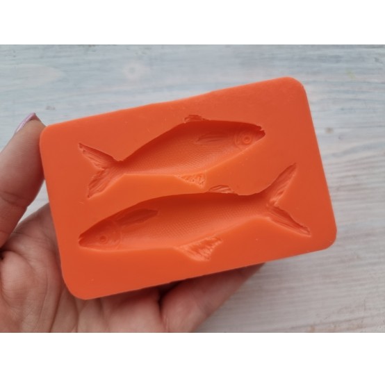 Silicone mold, Fish, 2 pcs., ~ 7-8.4 cm
