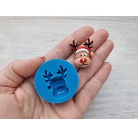 Silicone mold, Christmas deer, ~ 2.5 * 3.2 cm