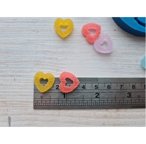 Silicone mold, Sugar hearts, 7 pcs., ~ 1.2 * 2.5 cm