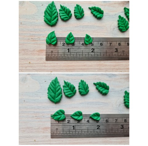Silicone mold, Set of leaves, style 4, 9 pcs., ~ 1.1-3 cm