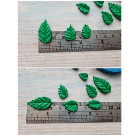 Silicone mold, Set of leaves 4, 9 pcs., ~ 1.1-3 cm