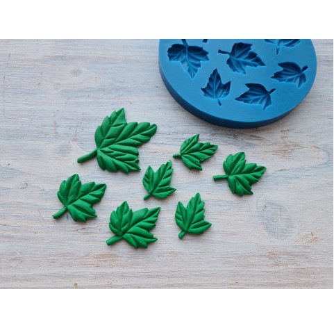 Silicone mold, Maple leaves, 7 pcs., ~ 1.5-4.6 cm