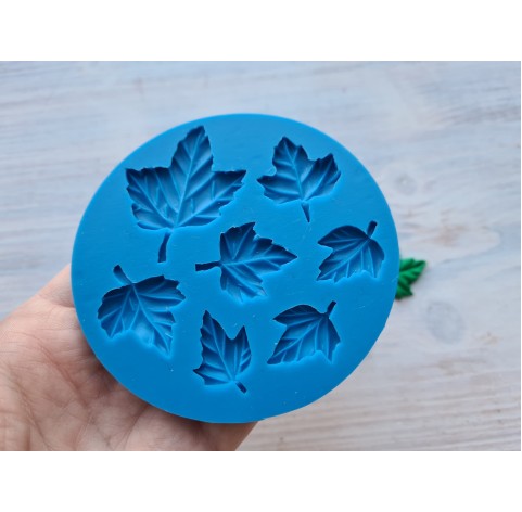 Silicone mold, Maple leaves, 7 pcs., ~ 1.5-4.6 cm