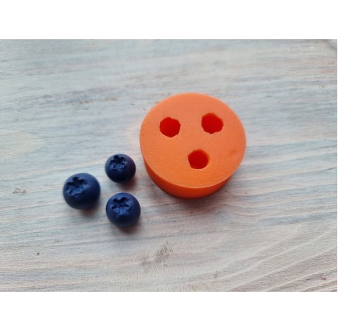 Silicone mold, Handmade blueberry, 3 elements, ~ Ø 1-1.2 cm, H:1-1.1 cm