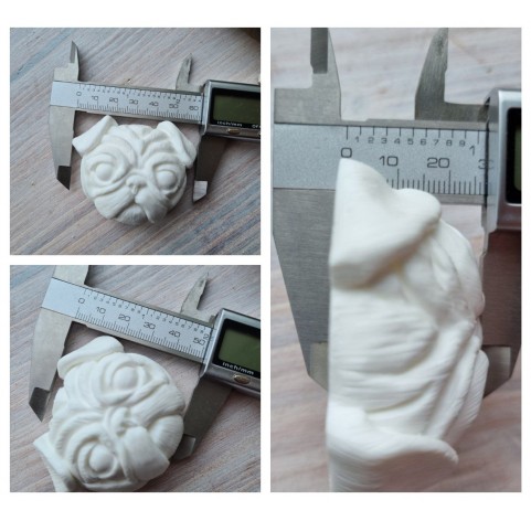 Silicone mold, Dog, Mops, ~ 5.1*6.2 cm, H:2.7 cm