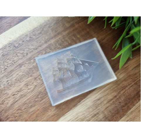 Silicone mold, Ship, ~ 3.2*4.9 cm, H:0.3 cm