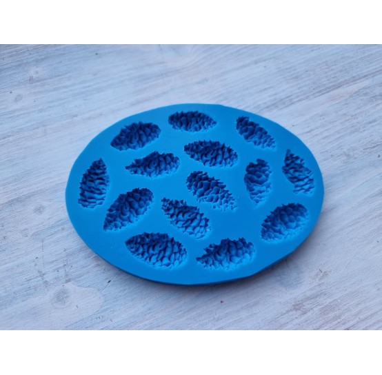 Silicone mold, Pine cone, 14 pcs., ~ Ø 1.6 cm, ~ H:3.1 cm