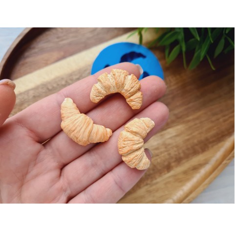 Silicone mold, Croissants, style 5, 3 elements, ~ 1.5-3.2 cm, H:0.9-1.1 cm