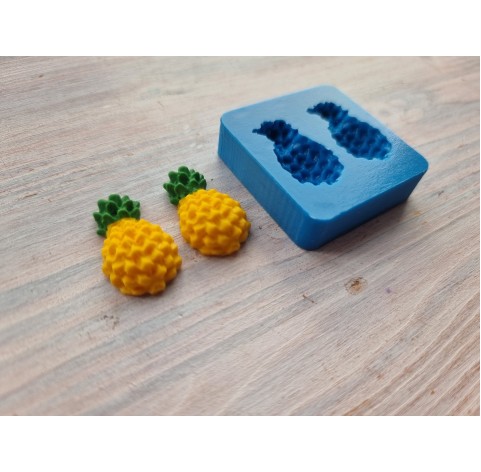 Silicone mold, Mini pineapple, style 1, 2 elements, ~ 1.6*2.5 cm, H:0.8 cm