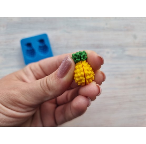 Silicone mold, Pineapple, 2 pcs., small, ~ 1.6*2.6 cm
