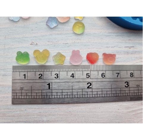 Silicone mold, Set of sugar sweets, 21 pcs., ~ 0.7-1 cm