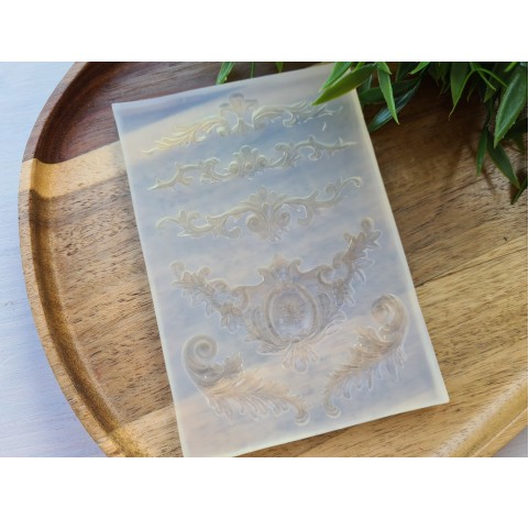Silicone molds for ornaments, style 1, 6 elements, 5-8 * 2-4.5 cm Silicone molds for ornaments, style 1, 6 elements, 5-8 * 2-4.5 cm