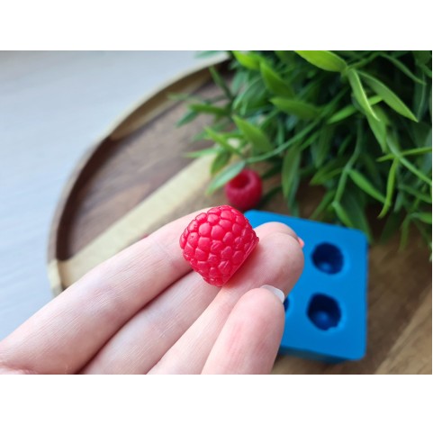Silicone mold, Natural raspberry, inverted, 4 elements, ~ Ø 1.8 cm, H:1.6-1.7 cm