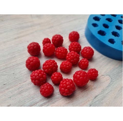 Silicone mold, Handmade raspberry, set 19 pcs., ~ Ø 0.9-1.3 cm, H:1-1.3 cm