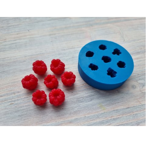 Silicone mold, Natural raspberry, inverted, 7 elements, ~ Ø 1.1-1.3 cm, H:0.9-1.1 cm