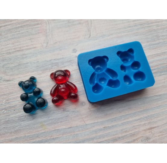 Silicone mold, Bear, 2 pcs., ~ 1.3 * 2.8 cm, ~ 2.2 * 2.8 cm