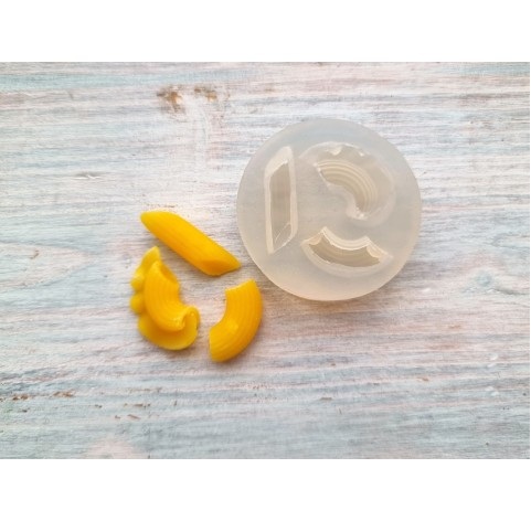 Silicone mold, Pasta / macaroni, style 1, 3 pcs., ~ 2.2-3 cm