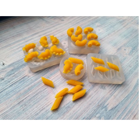 Silicone mold, Pasta / macaroni, style 3, 7 pcs., ~ 2.5 cm