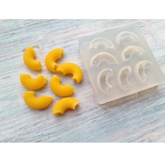 Silicone mold, Pasta / macaroni, style 3, 7 pcs., ~ 2.5 cm