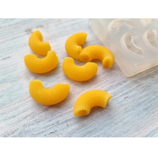 Silicone mold, Pasta / macaroni, style 3, 7 pcs., ~ 2.5 cm
