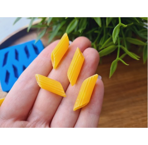 Silicone mold, Macaroni pasta, style 4, 9 elements, ~ 2.5-2.7 cm, H:0.7-0.8 cm