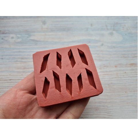 Silicone mold, Macaroni pasta, style 4, 9 elements, ~ 2.5-2.7 cm, H:0.7-0.8 cm