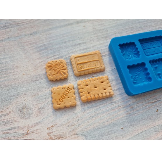 Silicone mold, Set of cookies 6, 4 pcs., ~ 1.5-2.5 cm