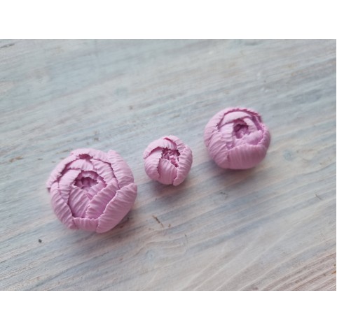 Silicone mold, Peony, style 1, large, ~ 2.8 cm, ~ H:2 cm