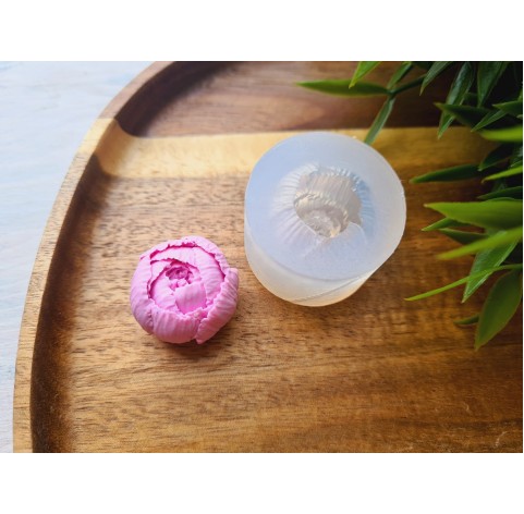 Silicone mold, Peony, style 2, medium, ~ Ø 2.4 cm, H:1.8 cm