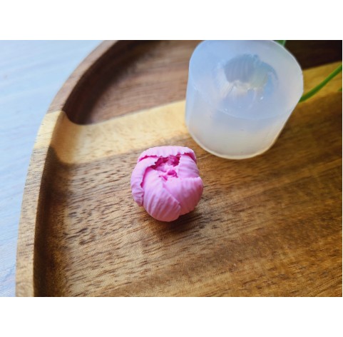 Silicone mold, Peony, style 3, small, ~ Ø 1.7 cm, H:1.5 cm