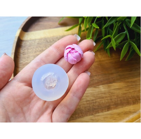 Silicone mold, Peony, style 3, small, ~ Ø 1.7 cm, H:1.5 cm