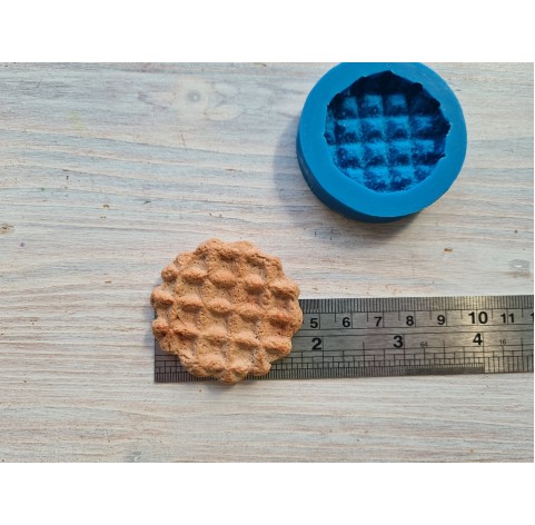 Silicone mold, Waffle 4, round, medium, ~ Ø 4.5 cm