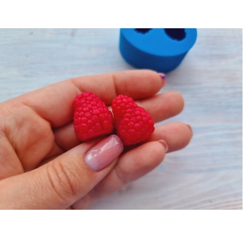 Silicone mold, Natural raspberry, M, 2 elements, ~ Ø 2 cm, H:2.2 cm