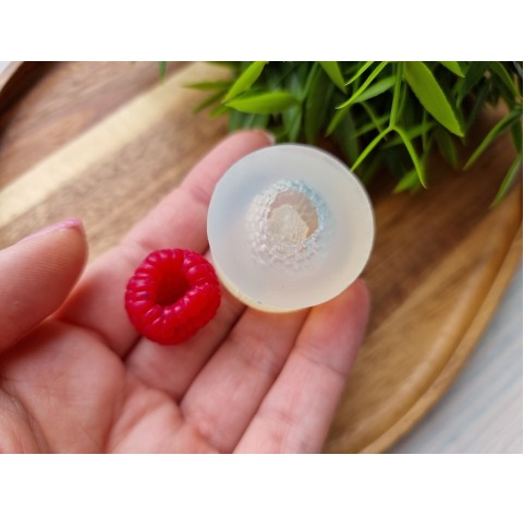 Silicone mold, Realistic raspberry with deep recess, ~ Ø 2-2.2 cm, H:1.8 cm BAKE ONLY in the FORM