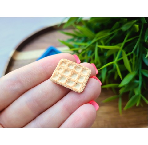 Silicone mold, Waffle, style 14, 4 elements, ~ 1.7*2.2 cm, H:0.3 cm